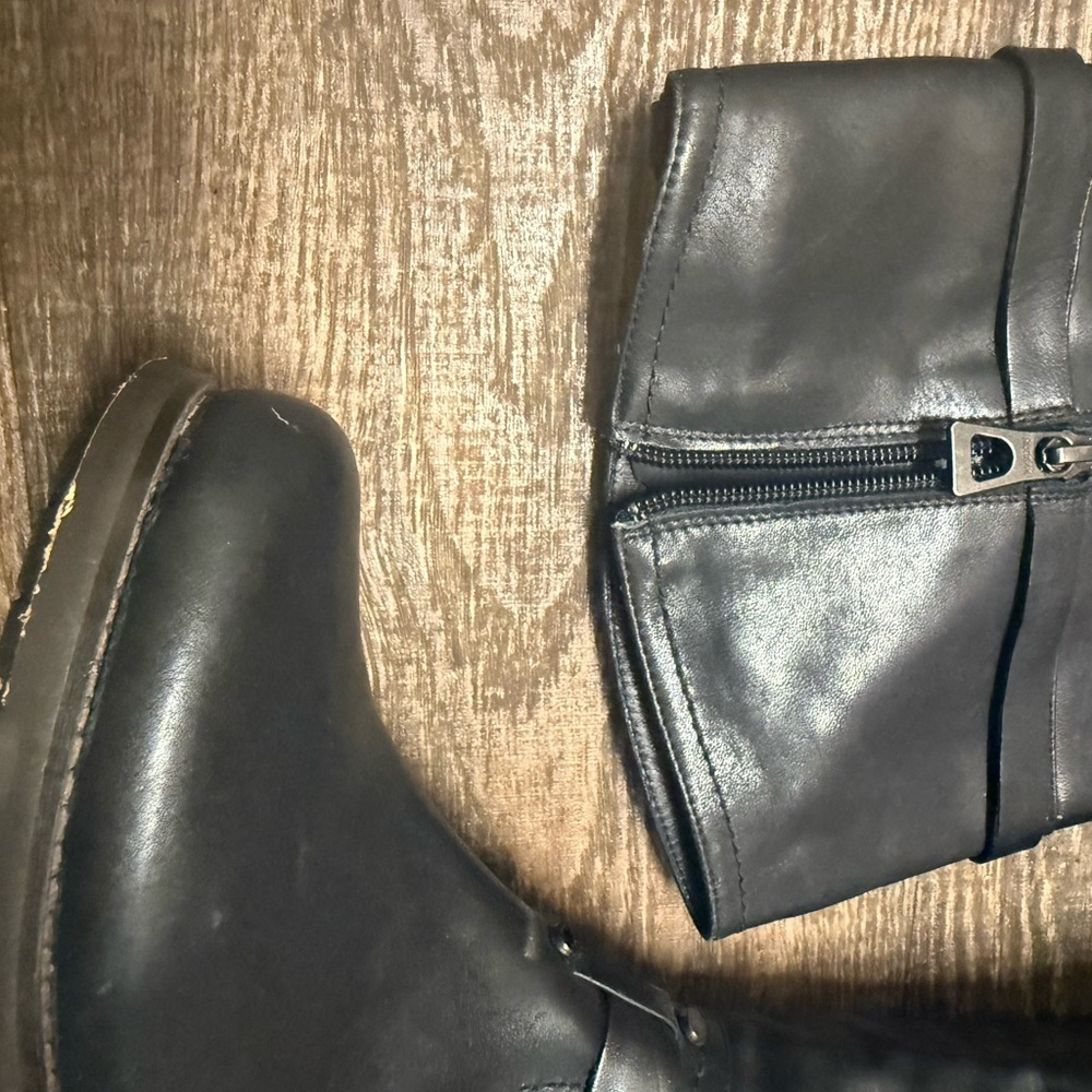 RUDSAK NEW never worn size 38 (7.5) Black Leather riding boots w/ subtle details - Picture 8 of 11